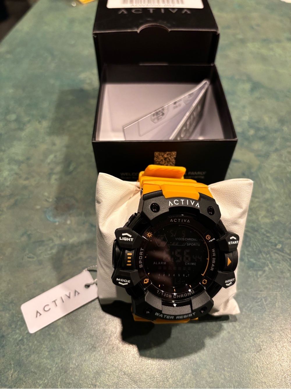 BNWT Ativa Men’s orange and Black Digital Sports Watch